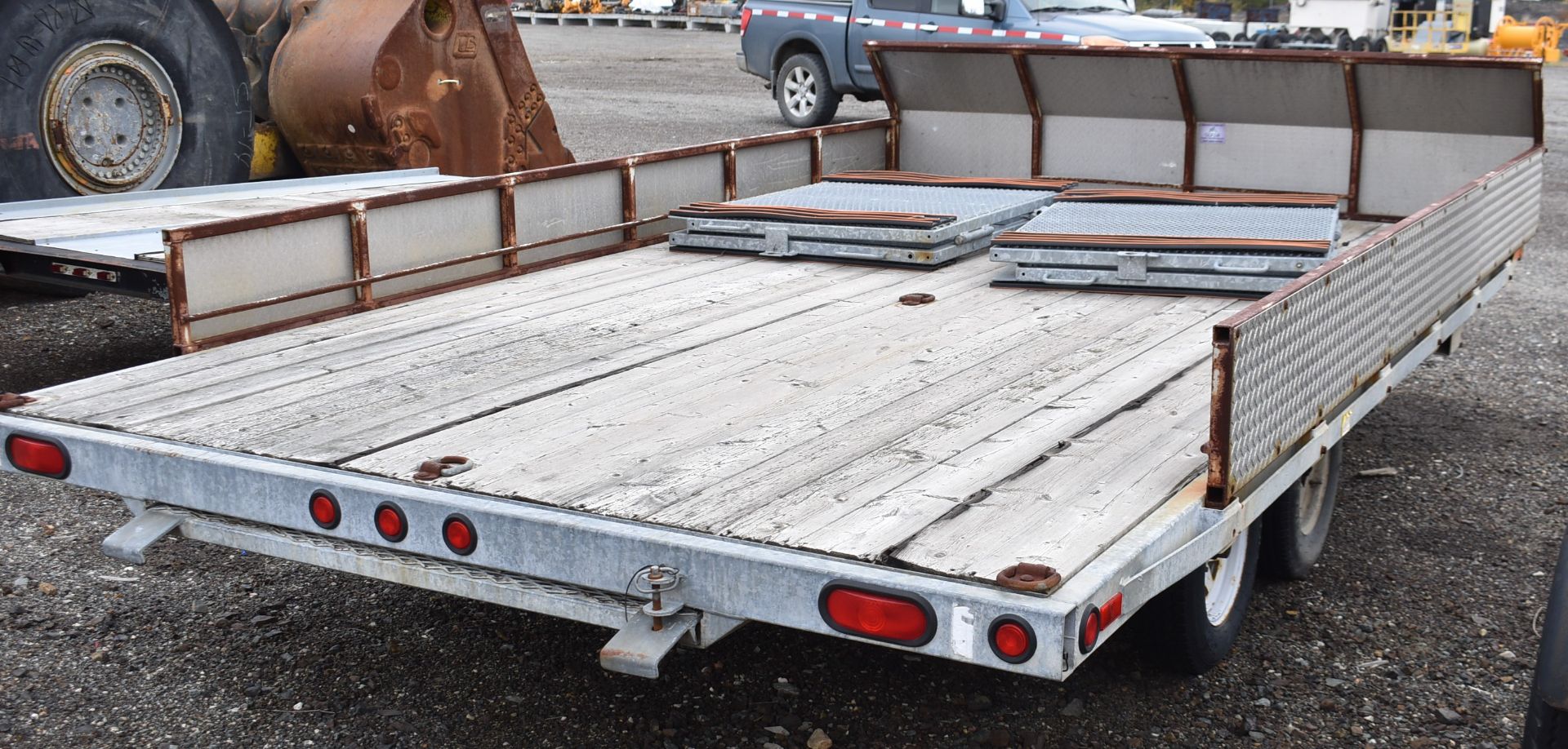 EXCALIBUR (2012) TANDEM AXLETILITY TRAILER WITH 168"X96" DECK, REMOVABLE RAMPS, VIN: - Image 5 of 10