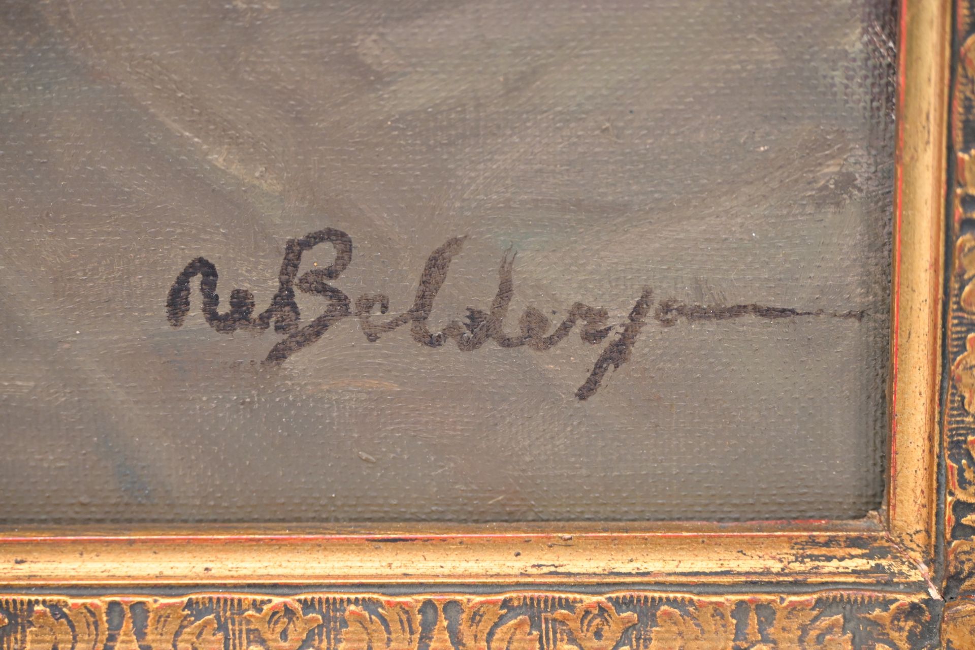 Painting, oil on canvas, France, first half of the 20th century. Signed by the artist Belder. - Image 3 of 5