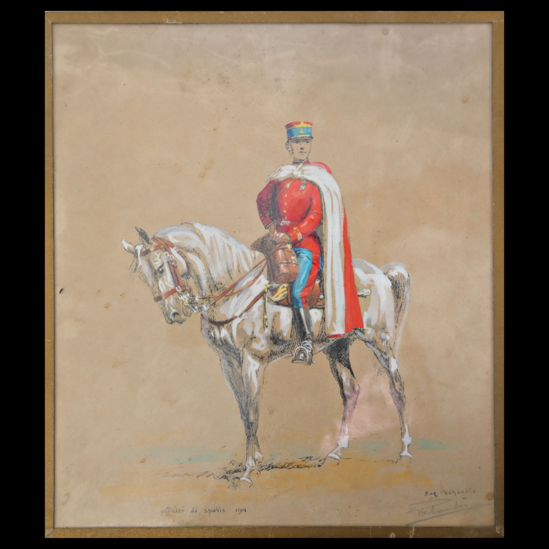 A set of four paintings depicting French and Spanish cavalrymen. First quarter of the 20th century. - Image 3 of 21