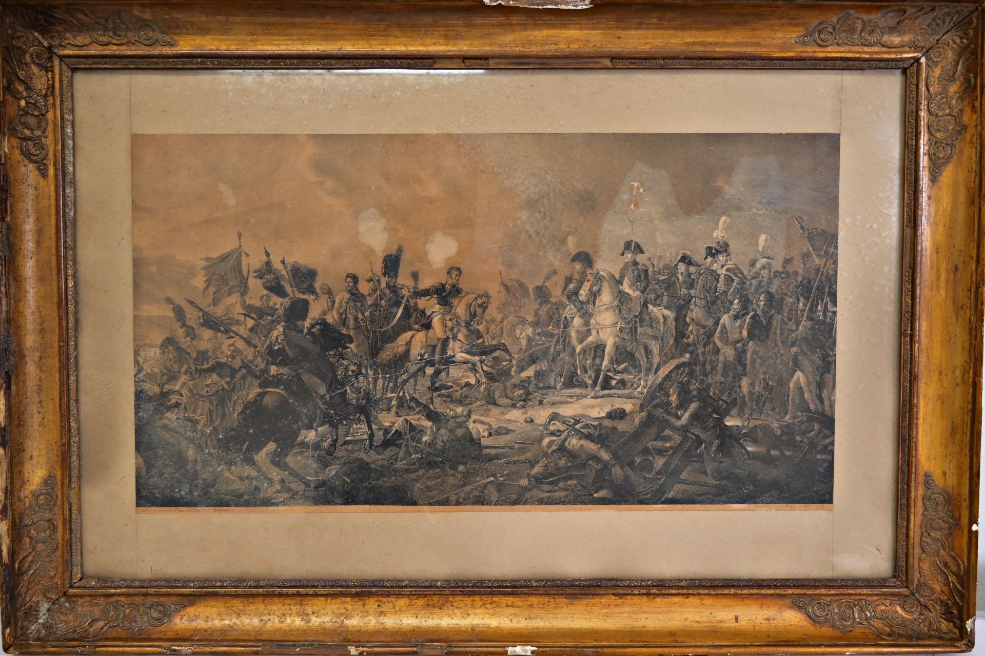 A pair of large engravings, an image of Napoleon and the Russian Campaign 1812. France, 19th c. - Bild 6 aus 12