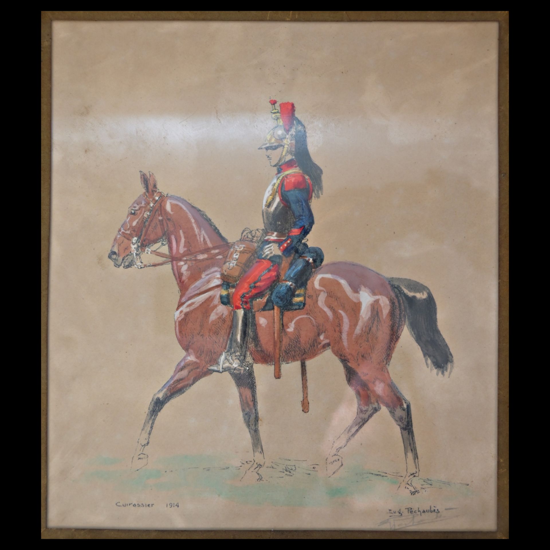 A set of four paintings depicting French and Spanish cavalrymen. First quarter of the 20th century. - Image 6 of 21