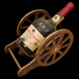 Courvoisier 3 Star Luxe Cognac 700ml, 40% abv c1960's with Cannon Craddle