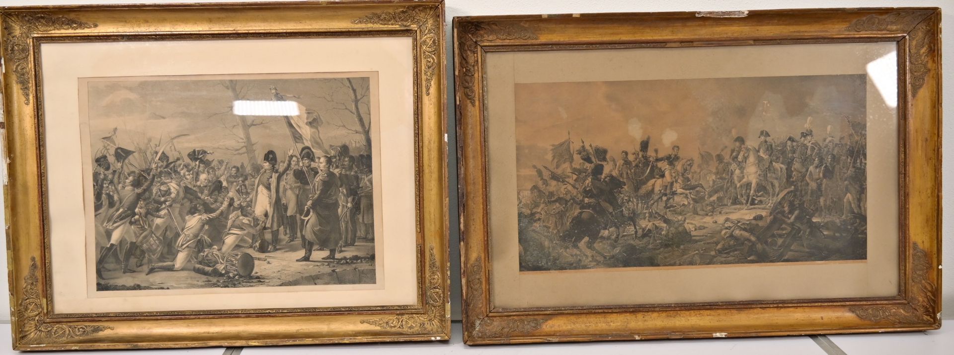 A pair of large engravings, an image of Napoleon and the Russian Campaign 1812. France, 19th c. - Bild 2 aus 12