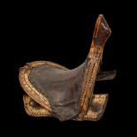 Rare antique Islamic Ottoman, Persian or Central Asia saddle for horseback, 18th century.
