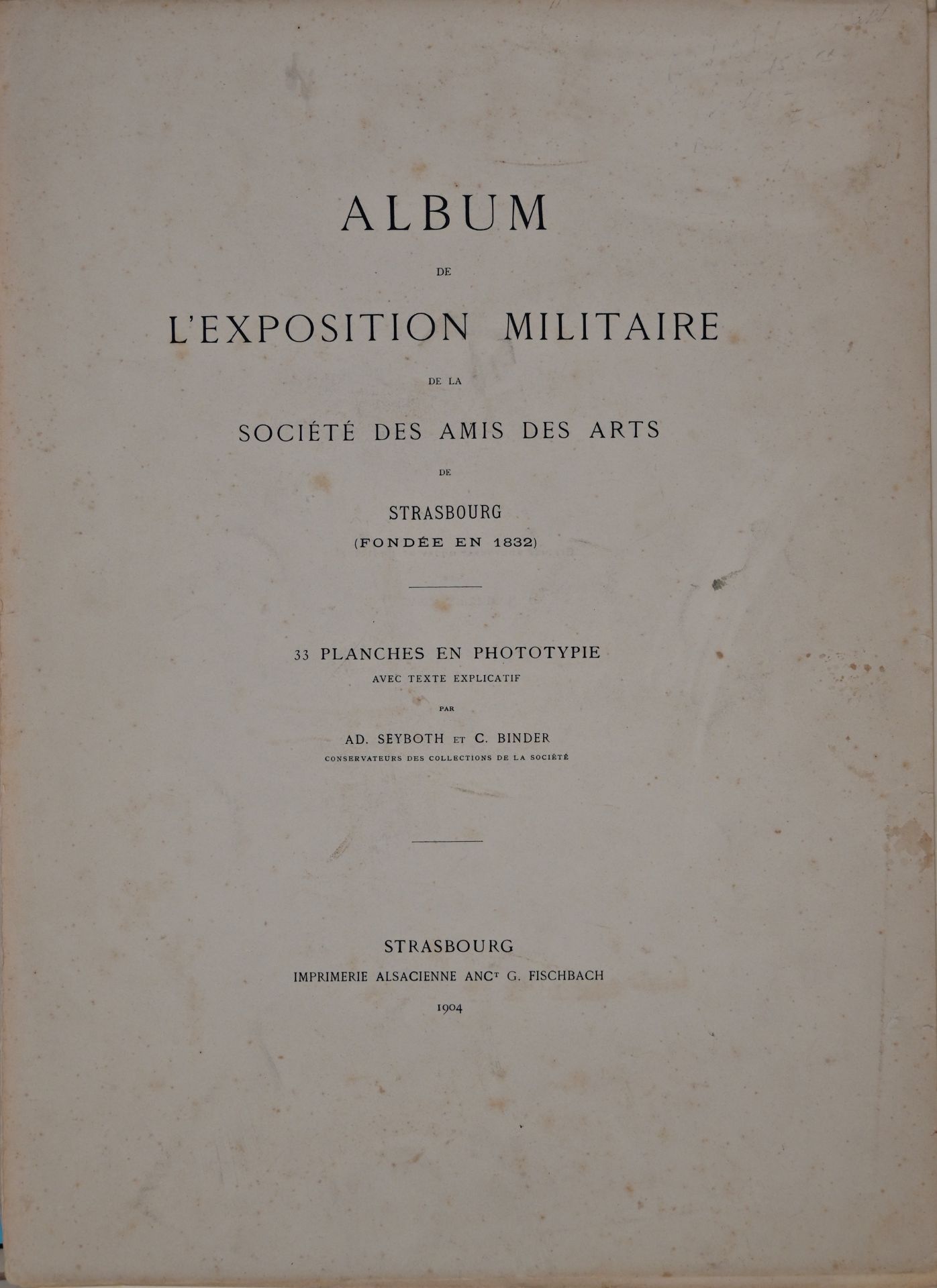 Album of the Military Exhibition of the Society of Friends of the Arts of Strasbourg. 1904. - Bild 2 aus 19