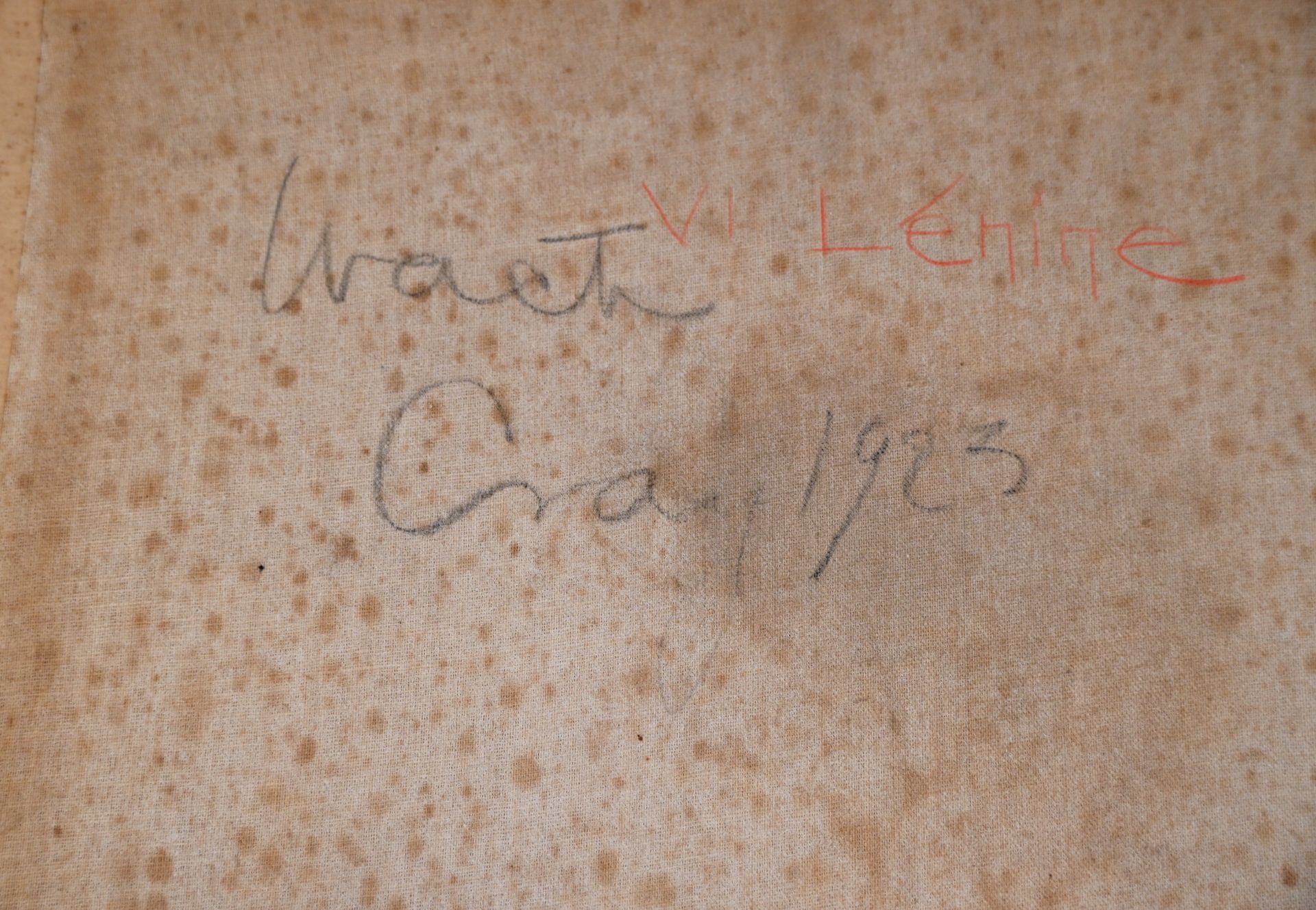 Drawing for Nikolai Tikhonov's book "BRAGA", 1922. Paper, charcoal drawing. Author's signature. - Image 8 of 9