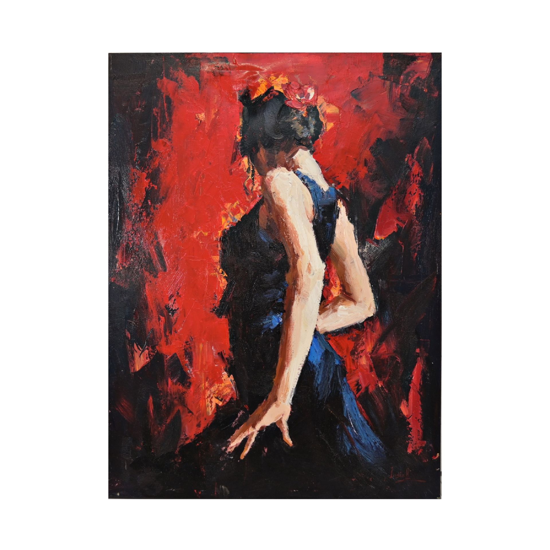 Merida JOSIAH (1976) Flamenco Dancer, Oil On Canvas. Contemporary Spanish Artists.