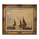 European painting, early 20th century. oil on panel. Artist's signature.