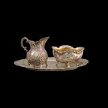 Table silver coffee set. Europe 19th century.