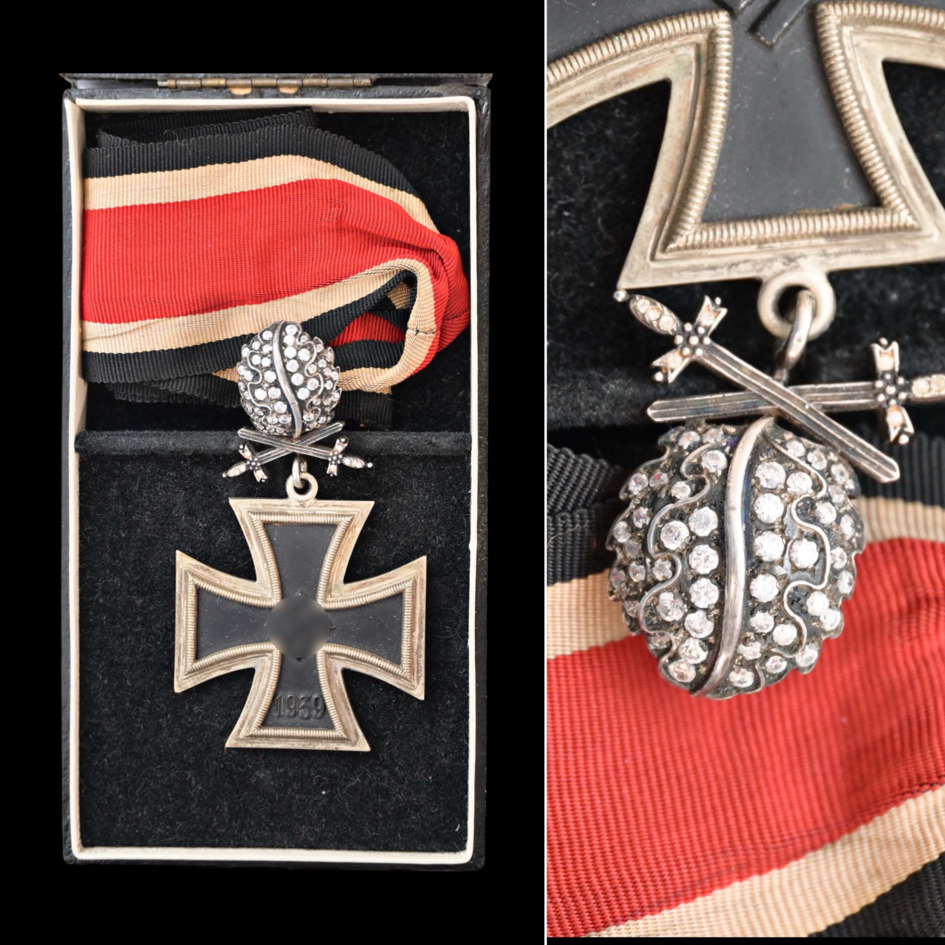 Ritterkreuz des Eisernen Kreuzes 1939 mit Eichenlaub mit Schwertern und Brillanten.