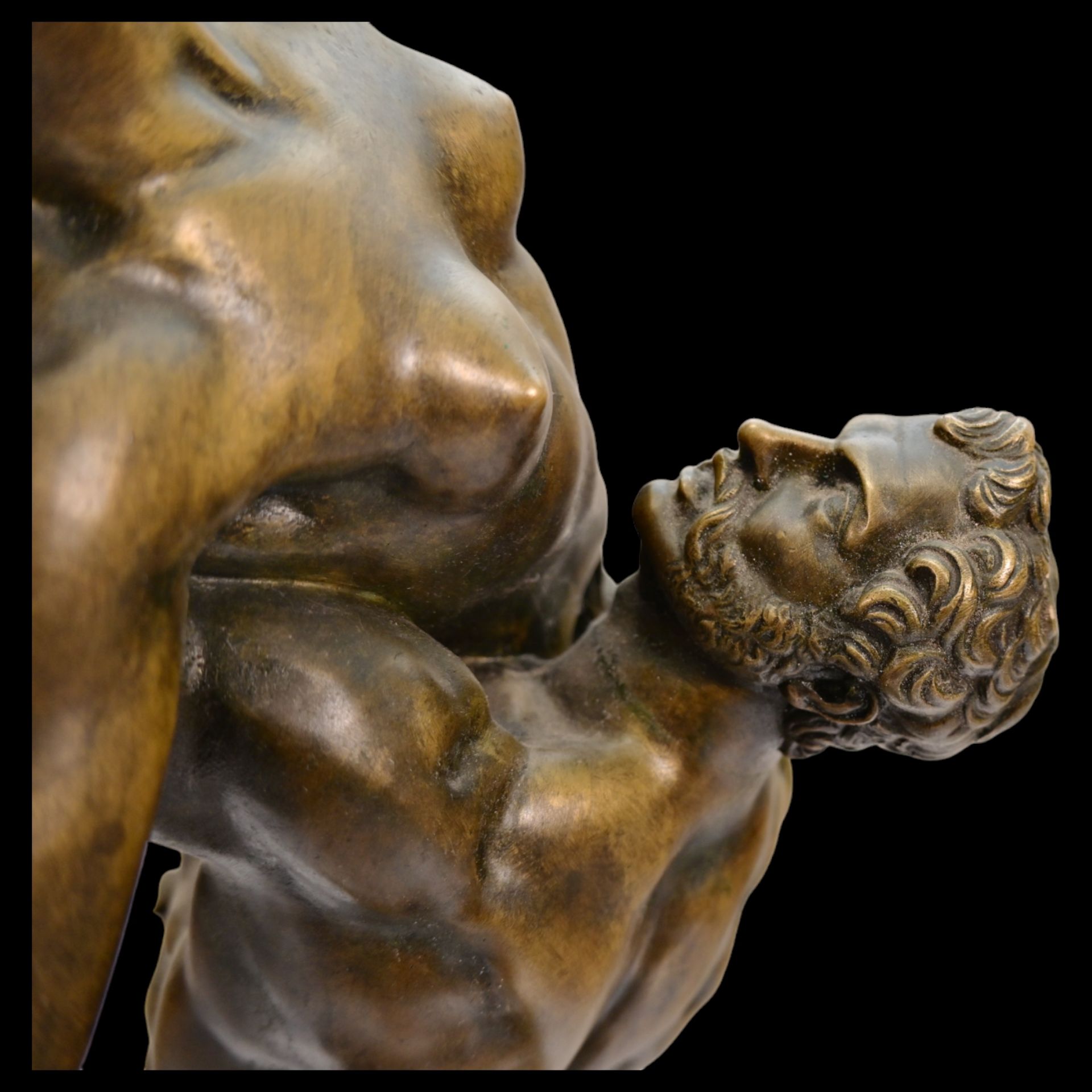 "Abduction of the Sabine women" Bronze sculpture, signed "Jean de Bologne" to base. France, 19th C. - Image 7 of 14