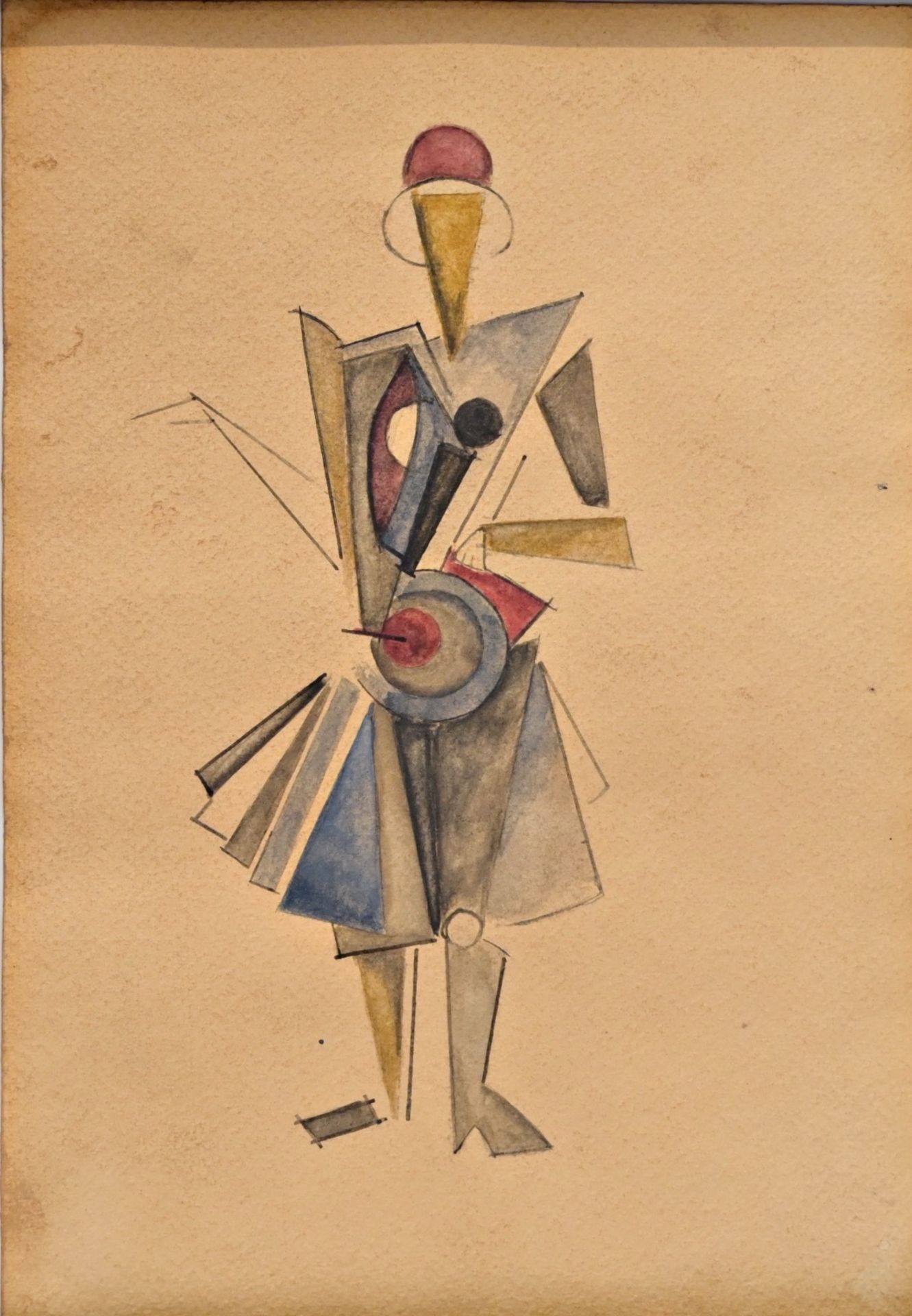 Alexander RODCHENKO (1891-1956) "Costume Design", watercolor on paper, signed by A. Rodchenko No. 77 - Bild 2 aus 8