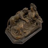 Bronze Sculpture of "Diana with Panther", France 19th century.
