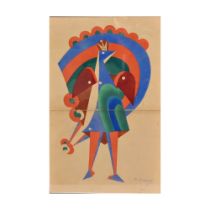 Mikhail LARIONOV (1881-1964) "Peacock", 1916 (design), 1919 (publication), Russian avant-garde.