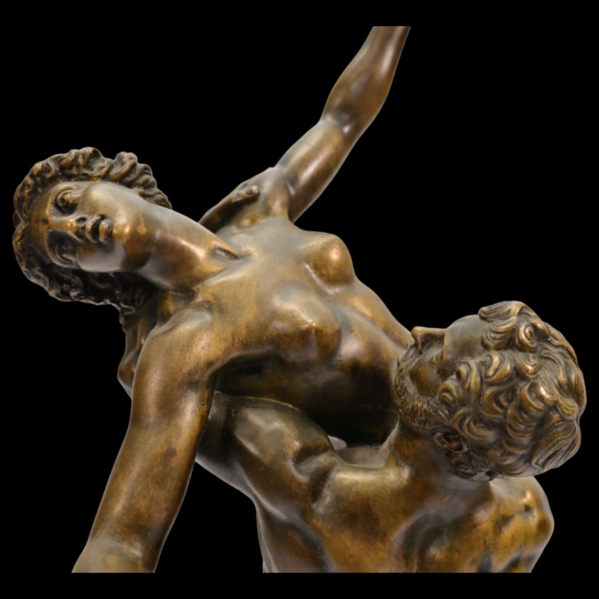 "Abduction of the Sabine women" Bronze sculpture, signed "Jean de Bologne" to base. France, 19th C. - Image 11 of 14