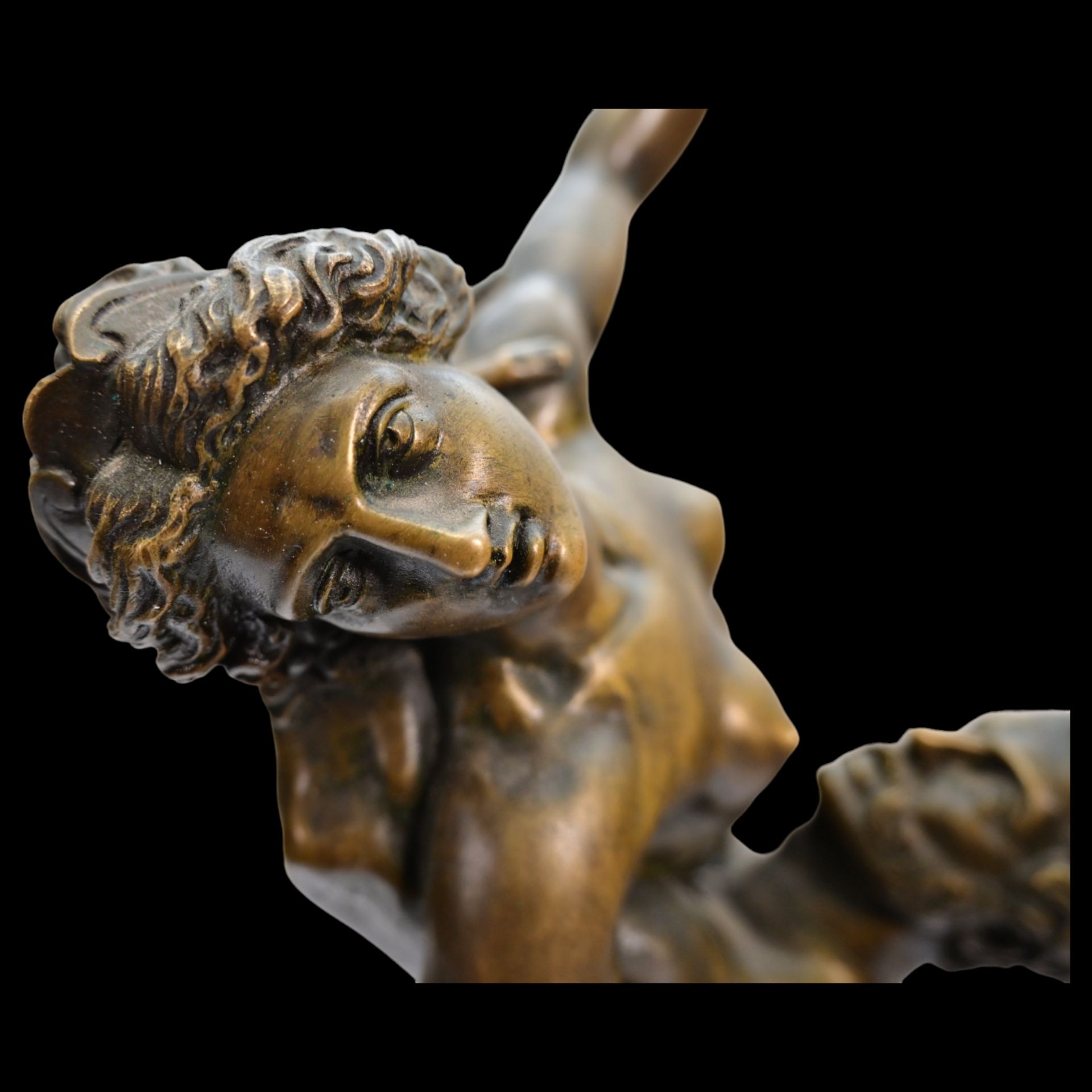 "Abduction of the Sabine women" Bronze sculpture, signed "Jean de Bologne" to base. France, 19th C. - Image 8 of 14