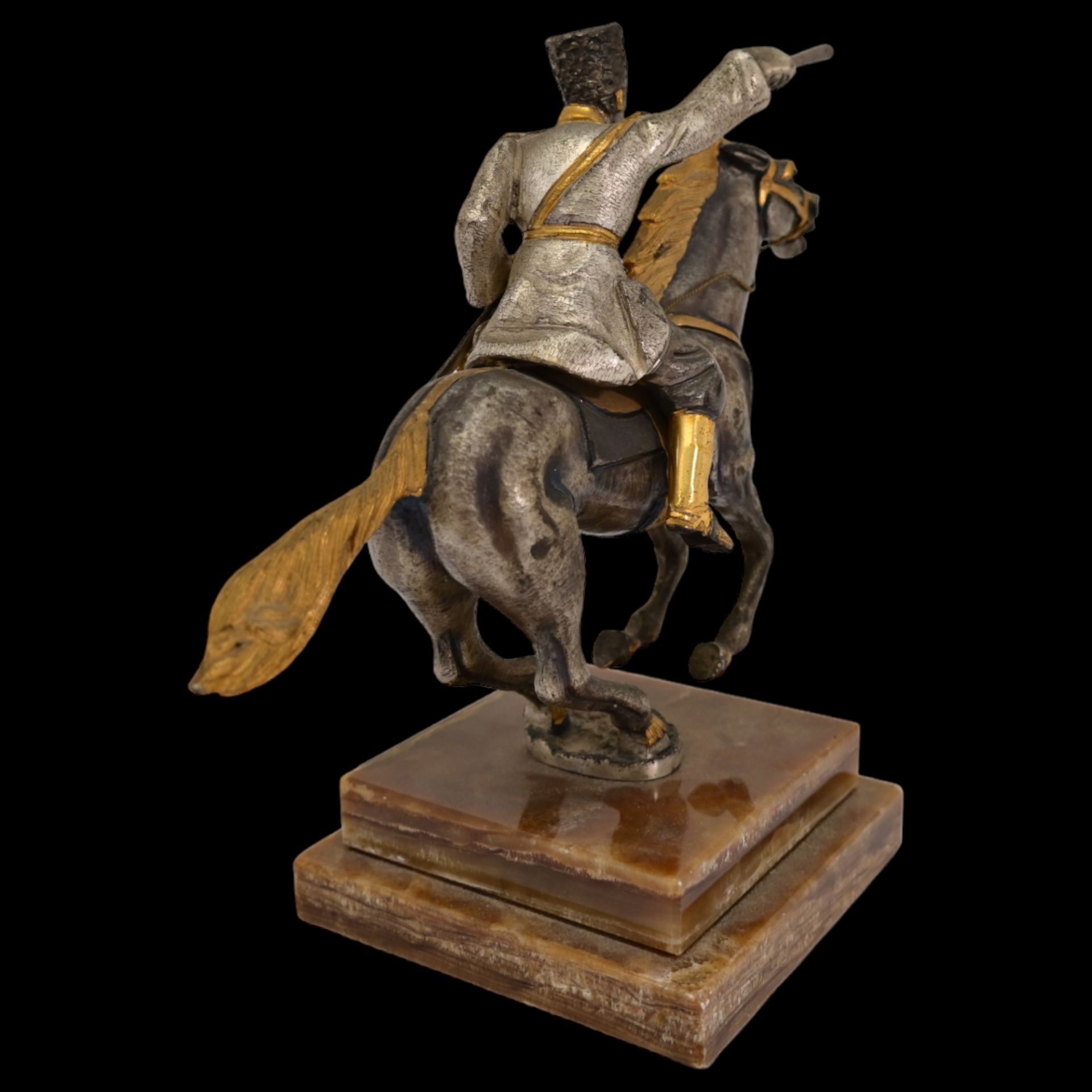 Giuseppe Vasari (1934-2005). The bronze figure Cossack on a horse. Italy, 70s of the 20th century. - Image 8 of 8