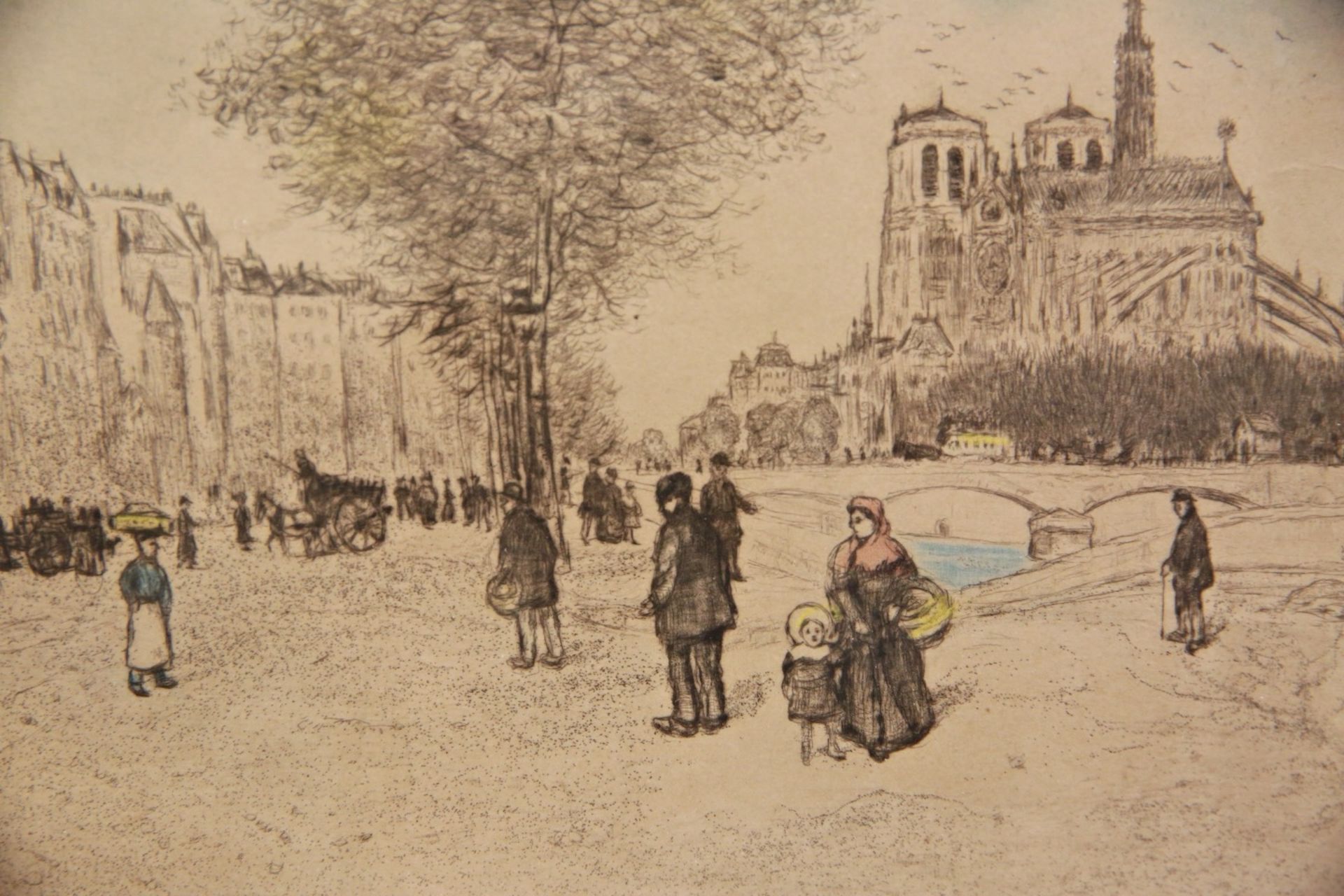 Jean-Franois RAFFAELLI (1850-1924) ÒNotre-DameÓ, watercolor on paper, France of the 19th-20th C. - Image 3 of 4