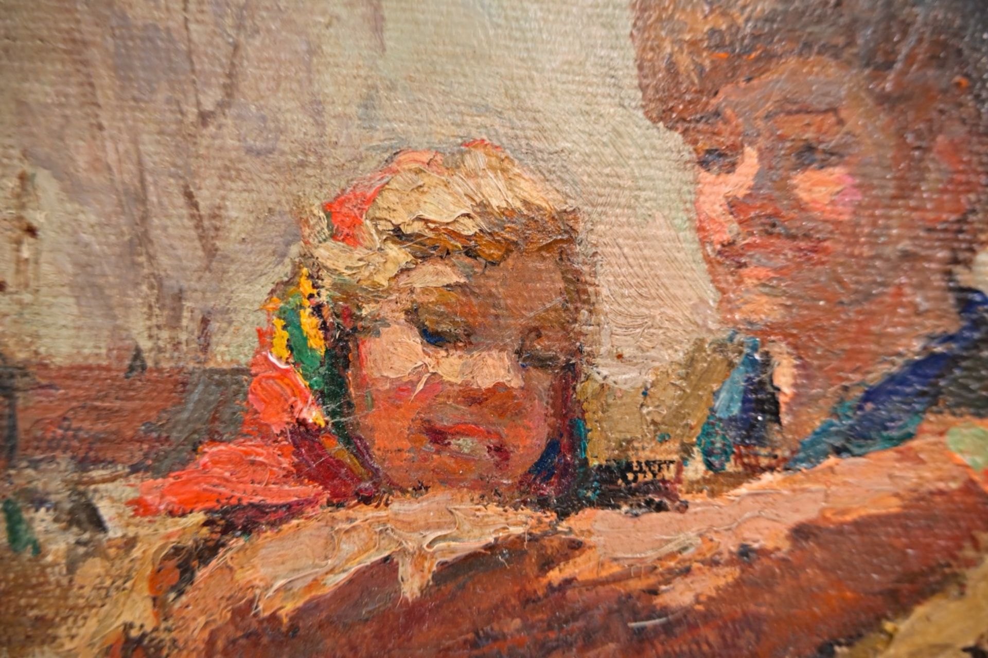 Iossif ILINE (1915-1991) "Spring" 1958, Oil on canvas, Soviet realism painting. - Bild 4 aus 5