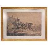 Alexander Ossipovich ORLOWSKY (1777-1832) "Courrier militaire en tro•ka" 1819, Lithograph.