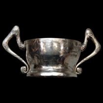 Silver bowl (bratina) , presented to the sergeant-servant Nikon Popov in 1913 on the occasion of his