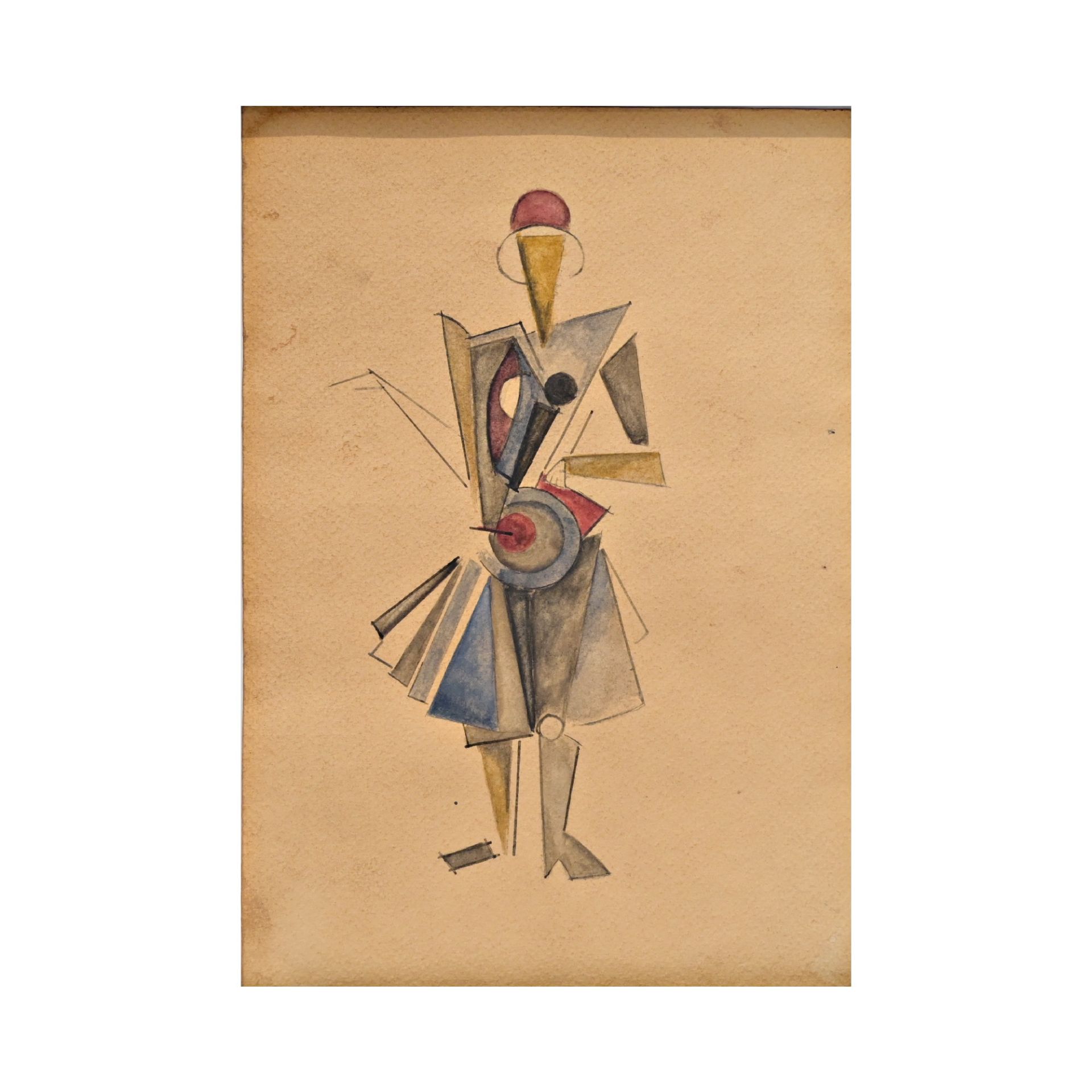 Alexander RODCHENKO (1891-1956) "Costume Design", watercolor on paper, signed by A. Rodchenko No. 77