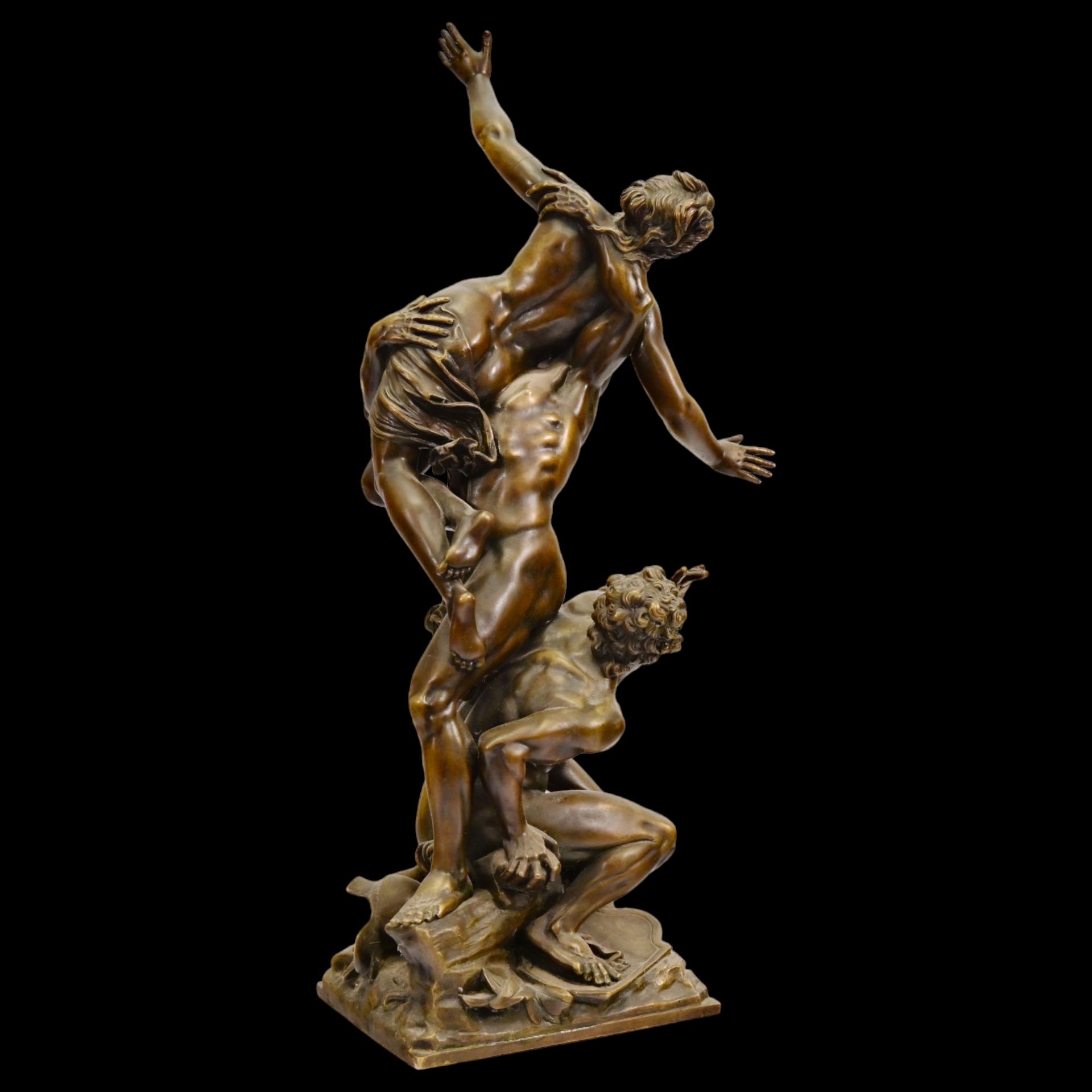 "Abduction of the Sabine women" Bronze sculpture, signed "Jean de Bologne" to base. France, 19th C. - Image 5 of 14