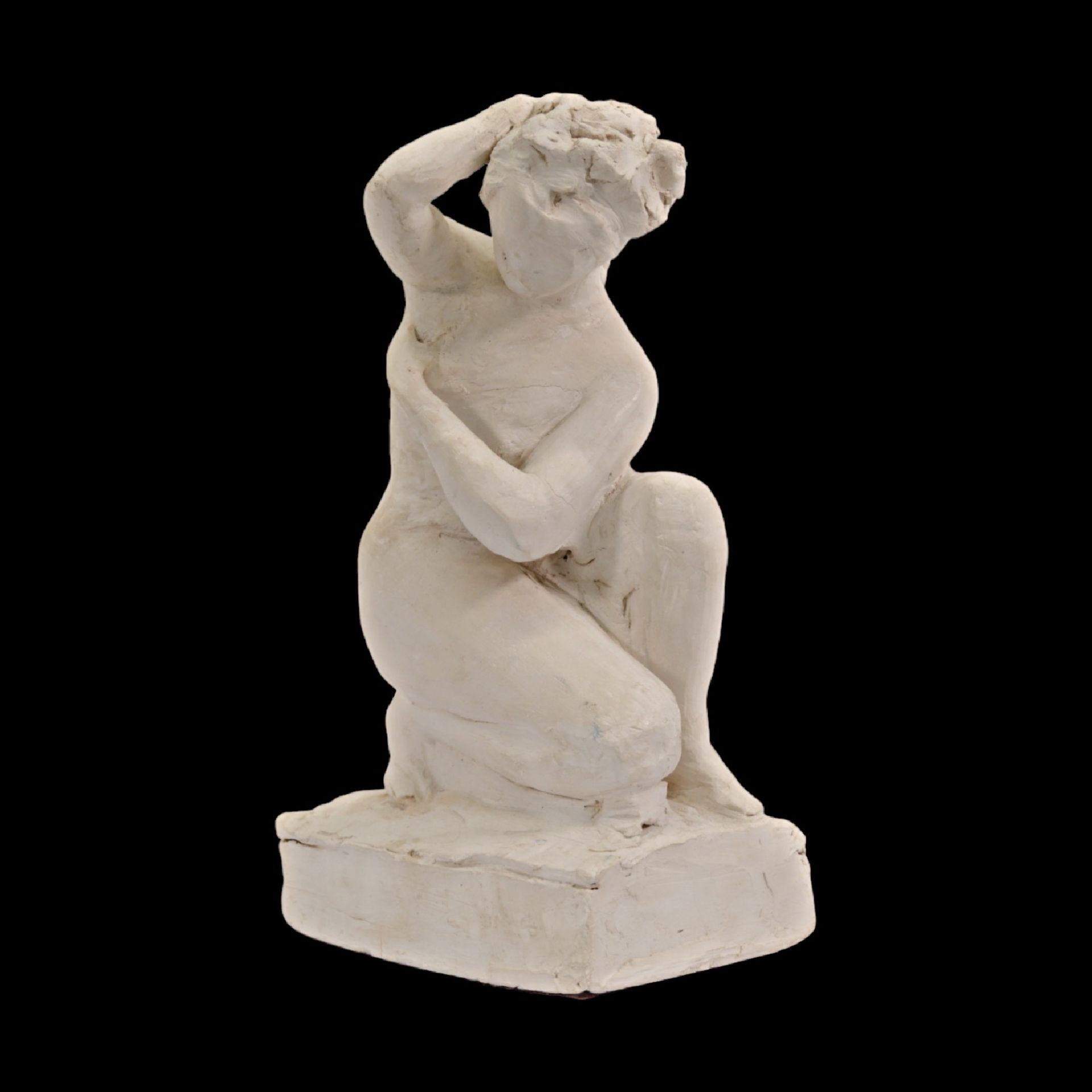 Terracotta sculpture "Young Woman", unsigned, France, 19th century. Collectibles and home decor.