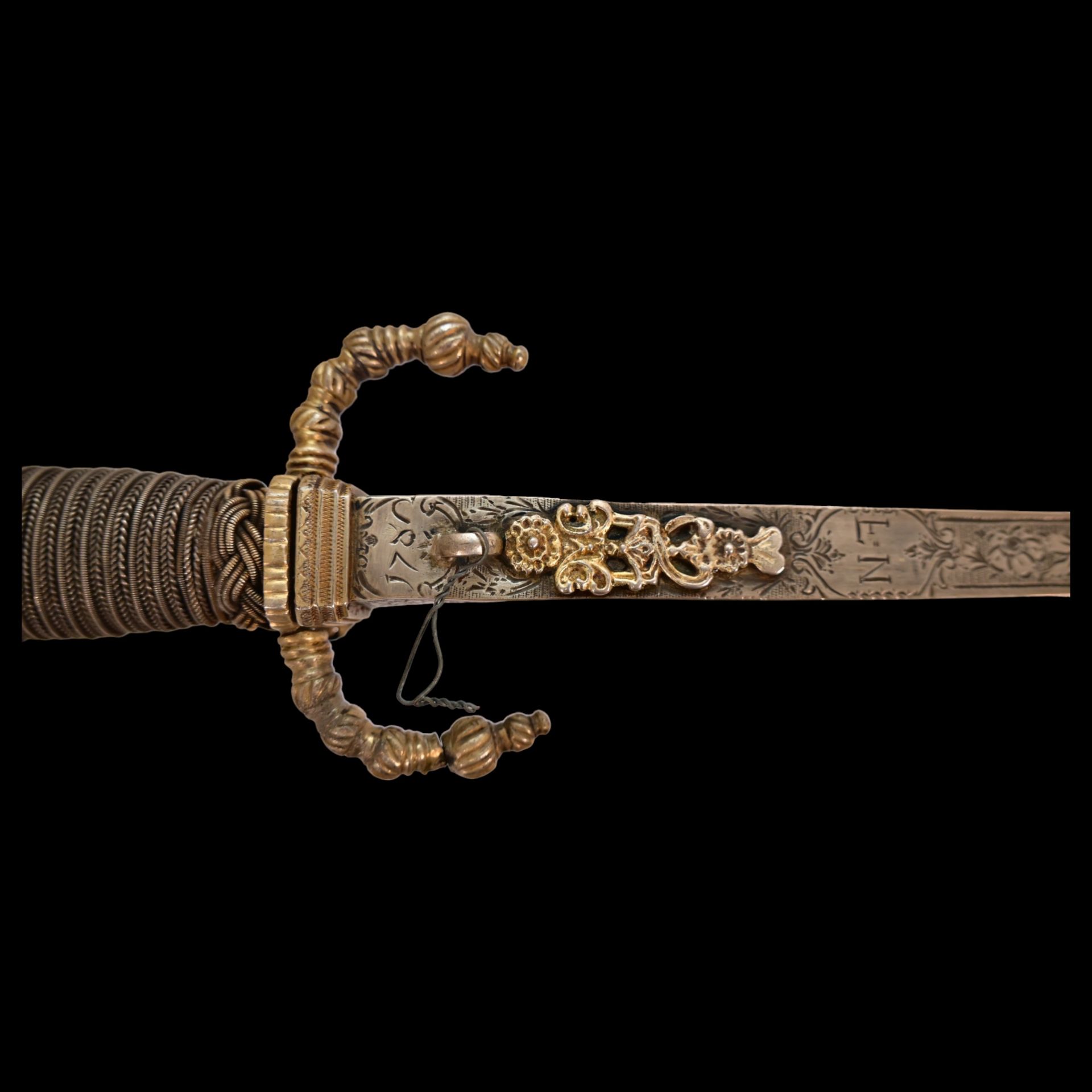 Rare Venetian Dagger, Schiavona, silver hilt and scabbard, Early 18th century. - Image 6 of 25