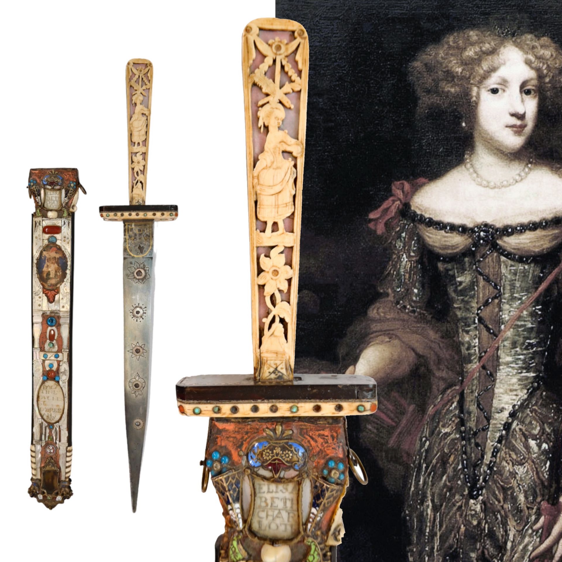 Unique, Important dagger Elisabeth Charlotte Palatine Duchesse d'Orleans, France, 1670s.