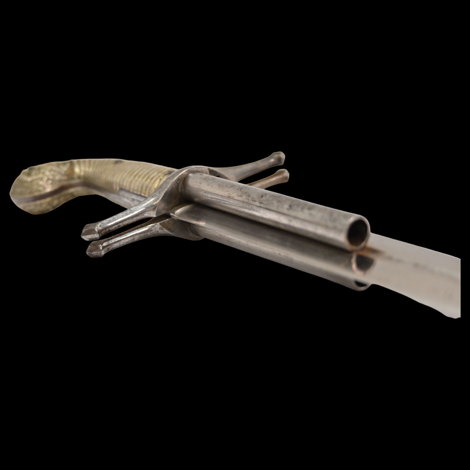 French D.B Dumonthier Dagger, Percussion Double Barrel Pistol, circa 1855-60. - Image 14 of 19