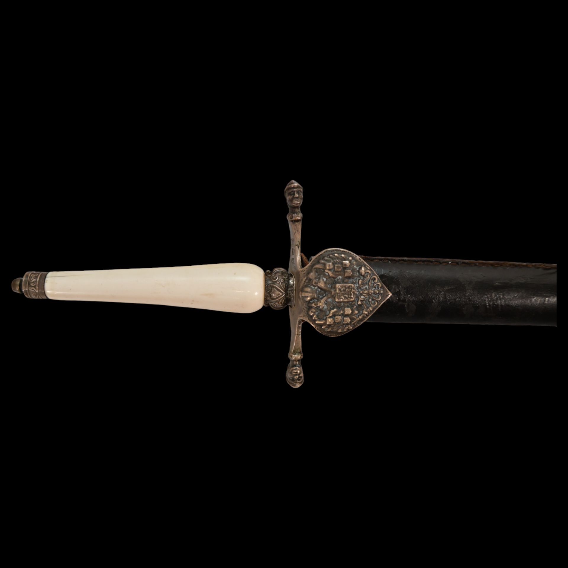 A Hunting bayonet with silver fittings, Russian Empire, second half of the 19th century. - Image 4 of 30