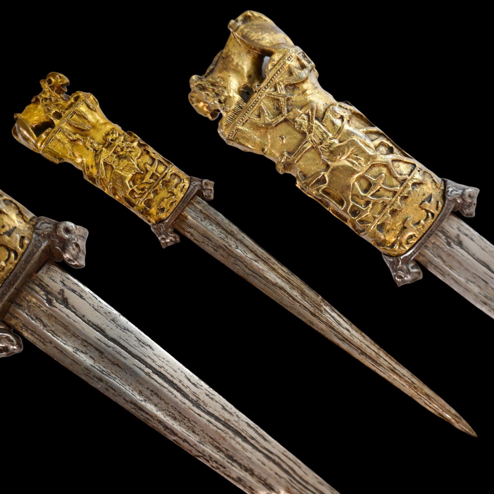 A magnificent dagger, probably from the period of the Crusades, Syria, 10th-13th (?) century.