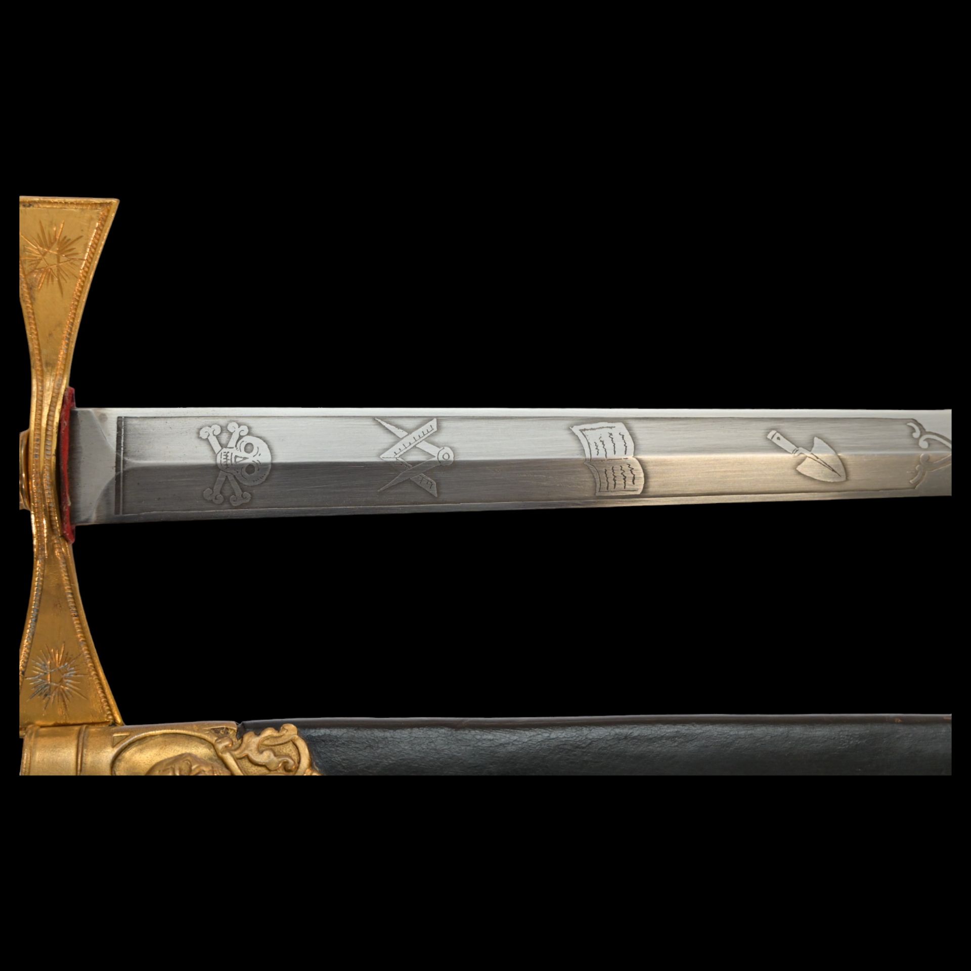 French Masonic ritual dagger. - Image 7 of 14