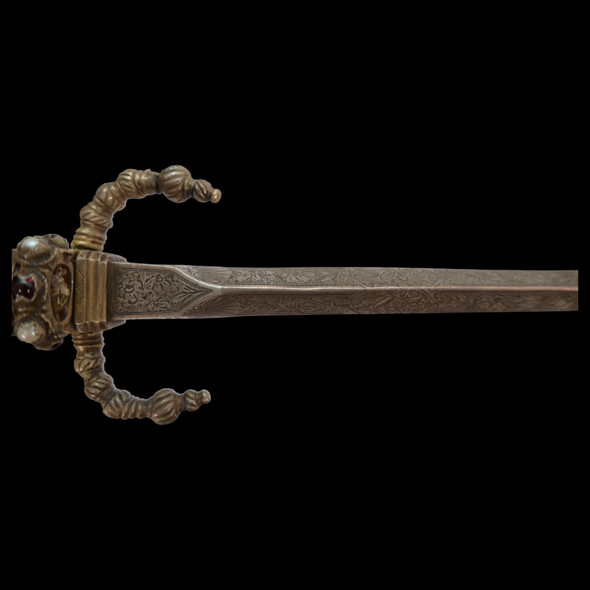 Rare Venetian Dagger, Schiavona, silver hilt and scabbard, Early 18th century. - Image 11 of 25