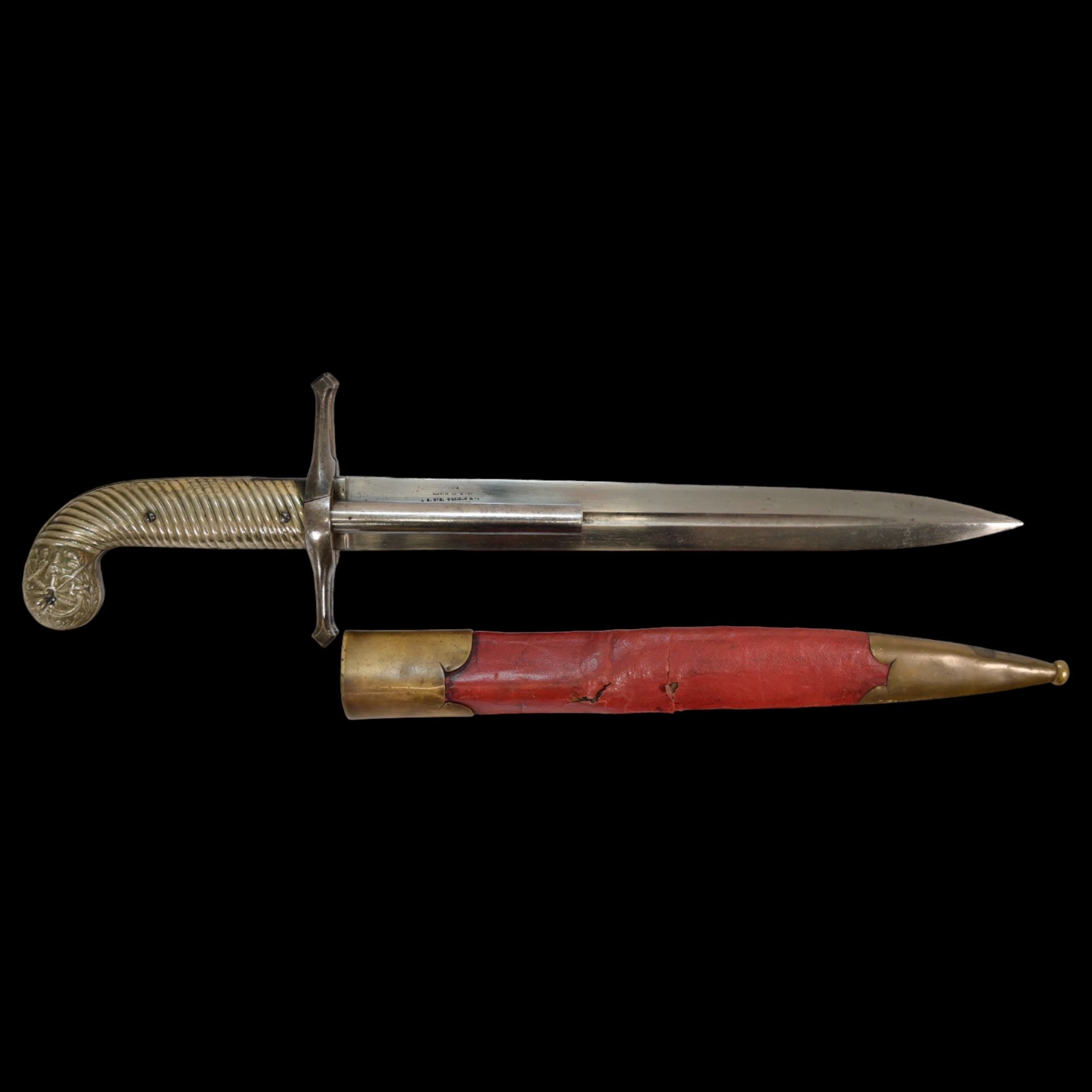 French D.B Dumonthier Dagger, Percussion Double Barrel Pistol, circa 1855-60. - Image 10 of 19