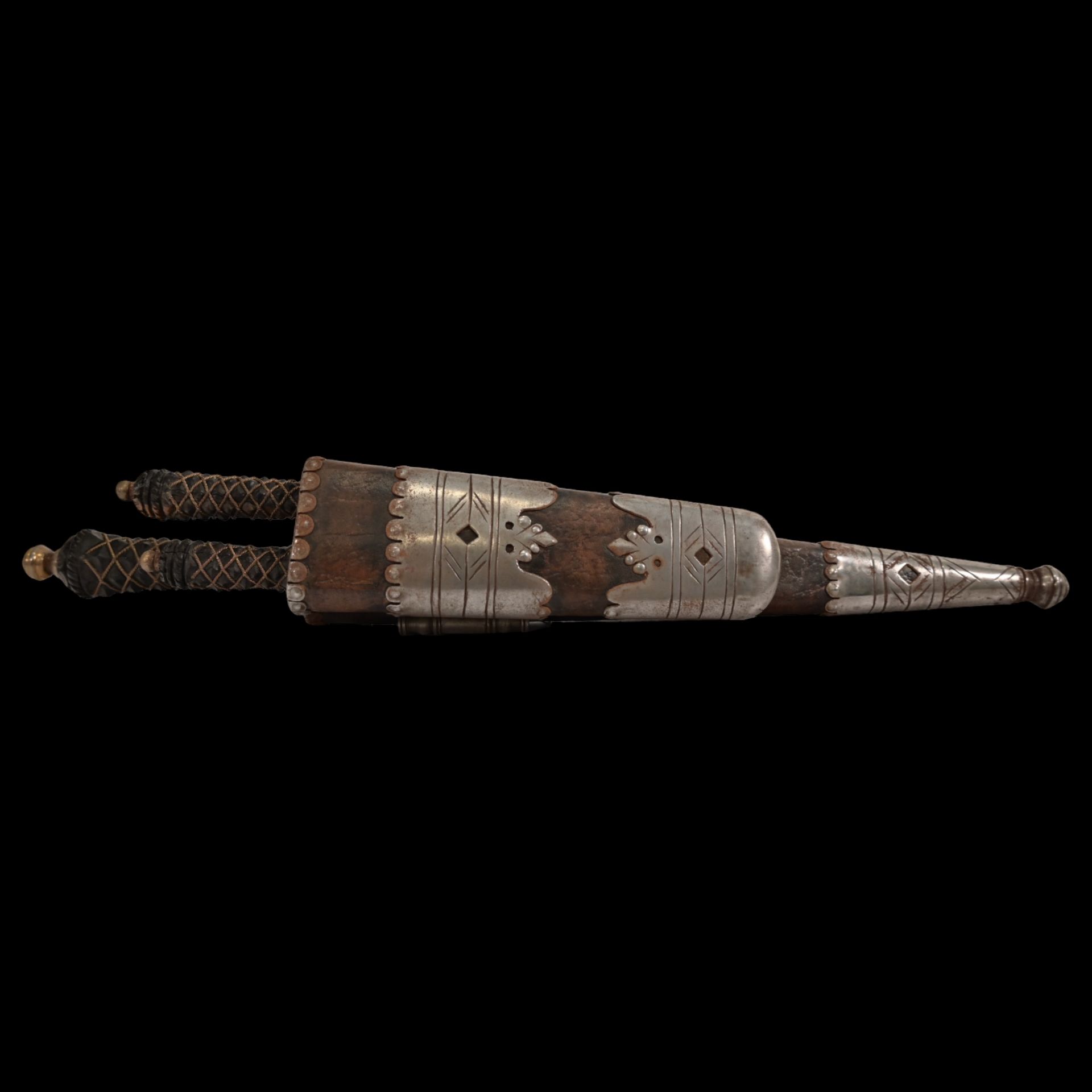 Set of French hunting cutlery from the 18th century. - Image 3 of 16