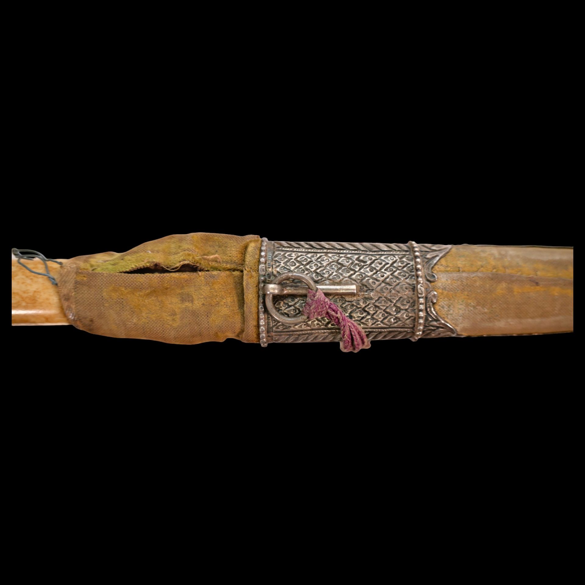 A PERSIAN ZAND DYNASTY KARD DAGGER WITH WOOTZ BLADE AND GOLD INLAY. - Image 19 of 27