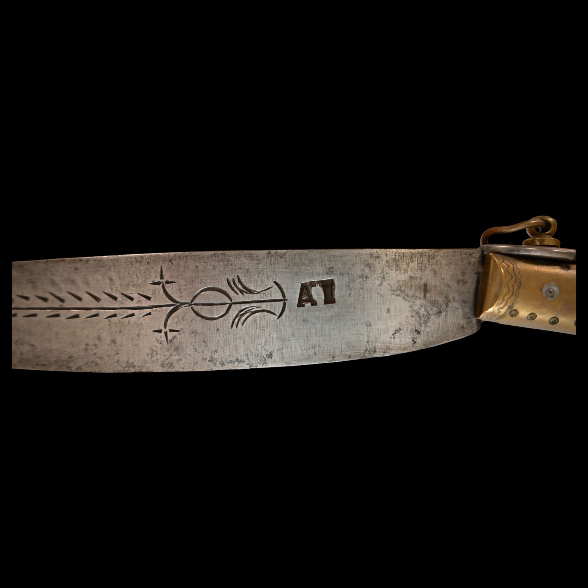 A large Spanish navaja, circa 1900. The steel blade is decorated with engraving. - Image 7 of 8