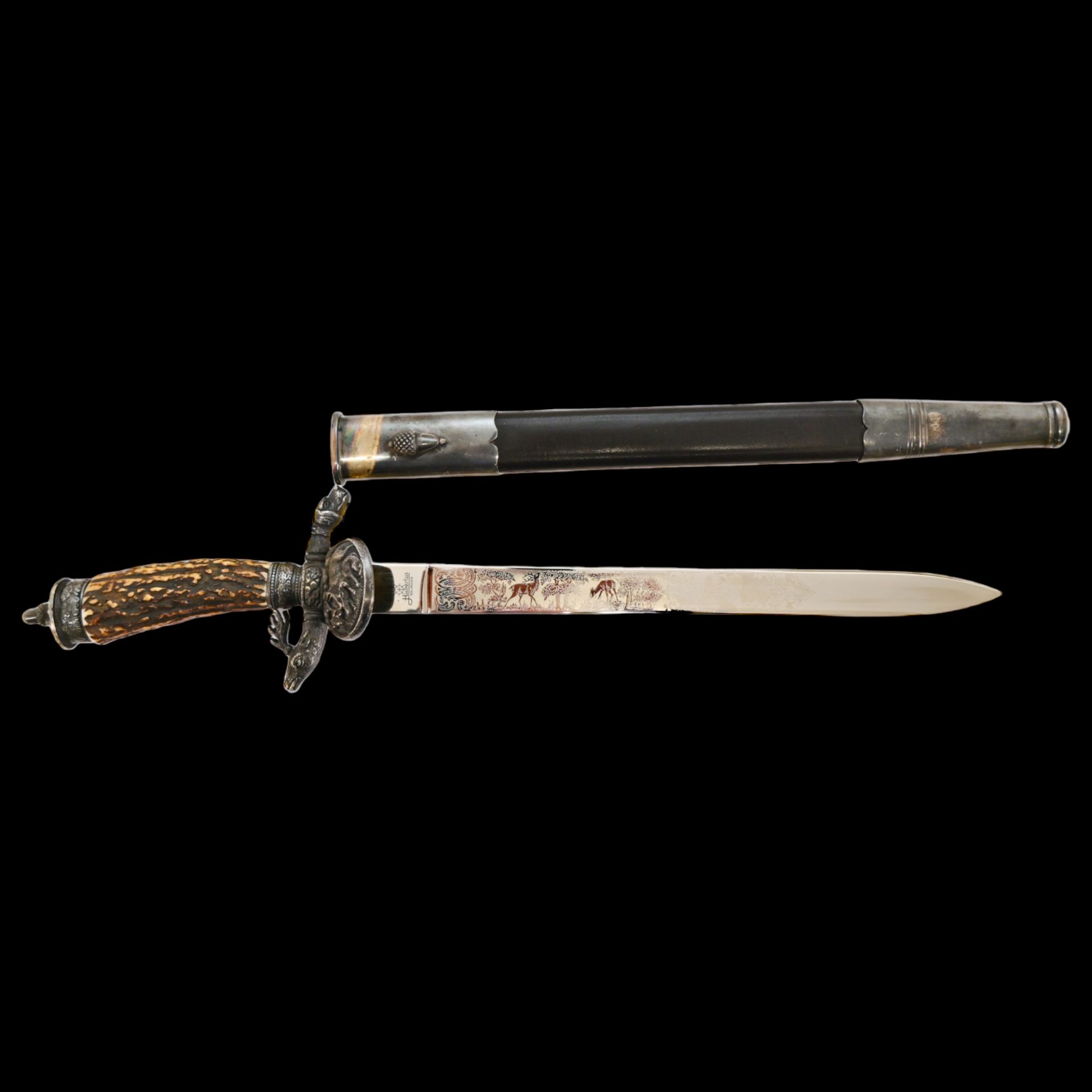 RARE HUBERTUS SOLINGEN FORESTRY HUNTING DAGGER, 50s OF THE 20th CENTURY. - Image 2 of 12