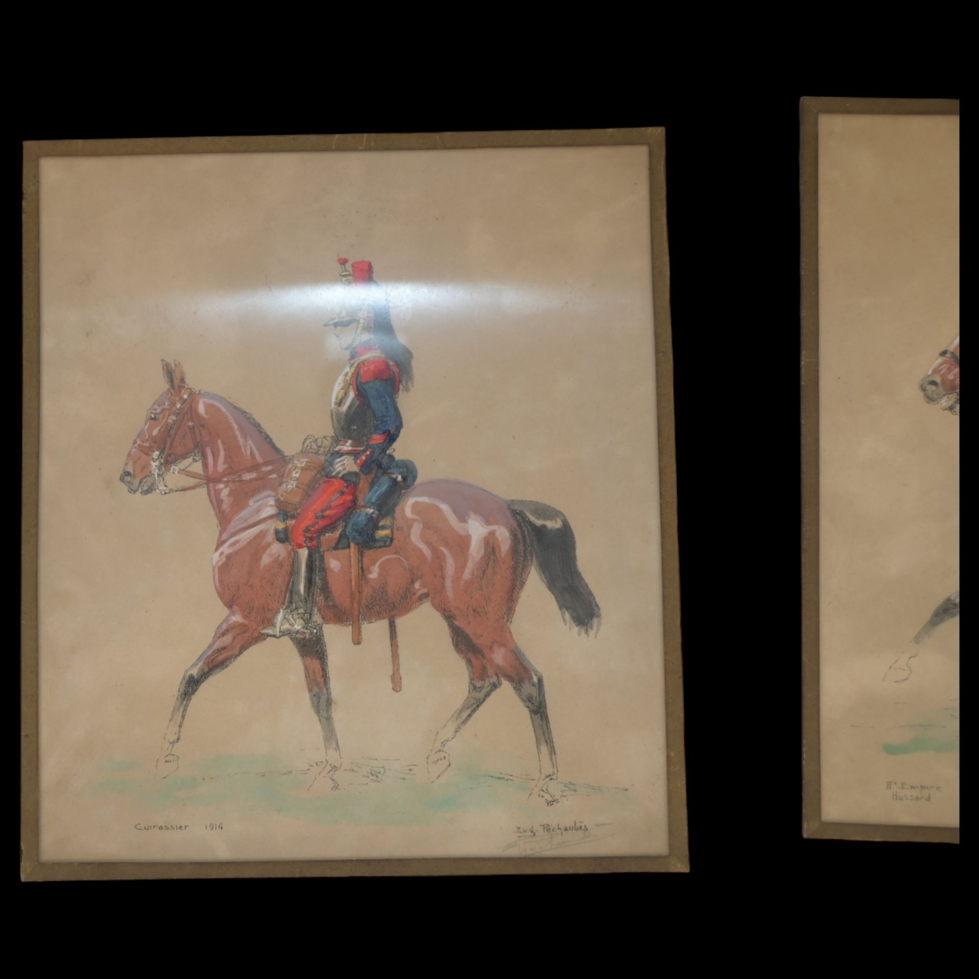 A set of four paintings depicting French and Spanish cavalrymen. First quarter of the 20th century. - Image 9 of 21