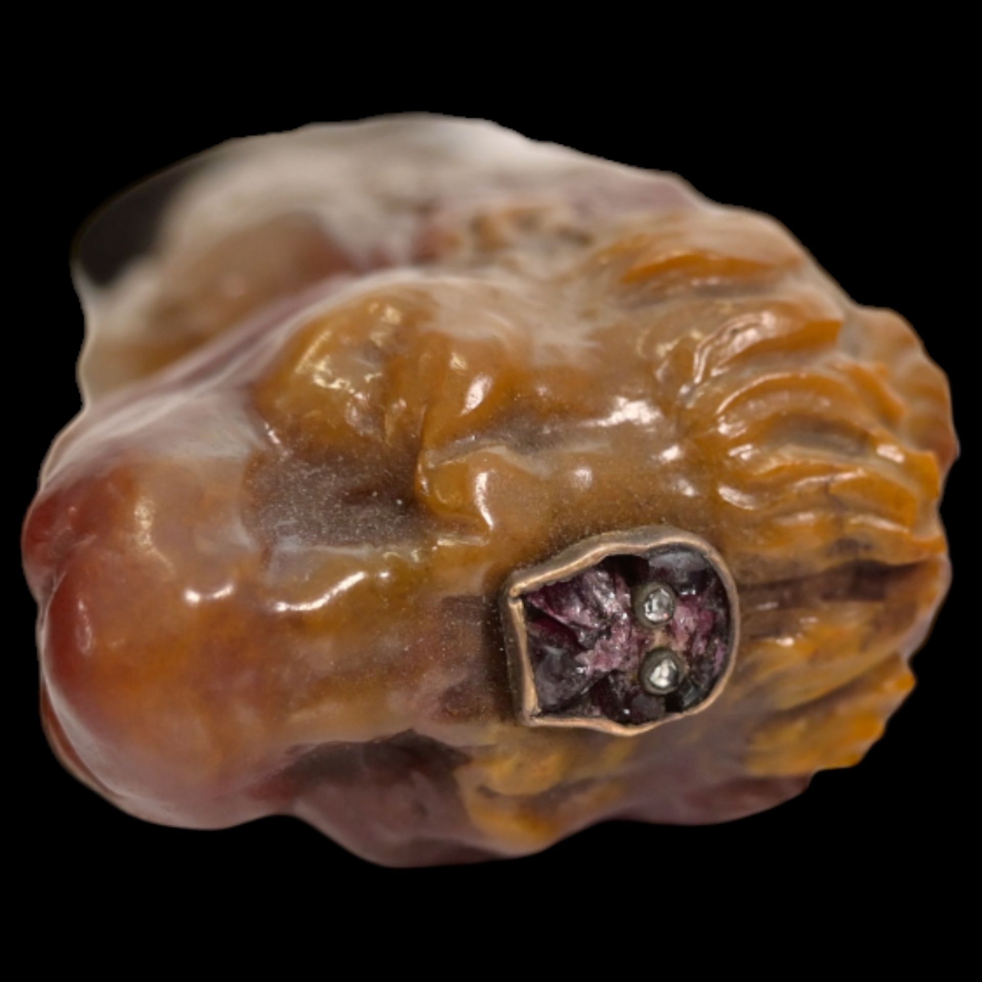 Very rare hunting knife, carved agate handle in the form of a lion's head, Russian Empire 1820-1830 - Image 11 of 17