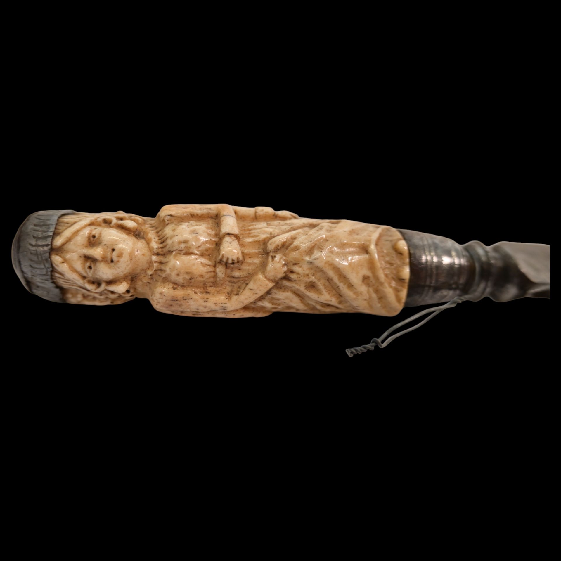 An Italian hunting dagger, 18th century, carved bone handle. - Image 5 of 11