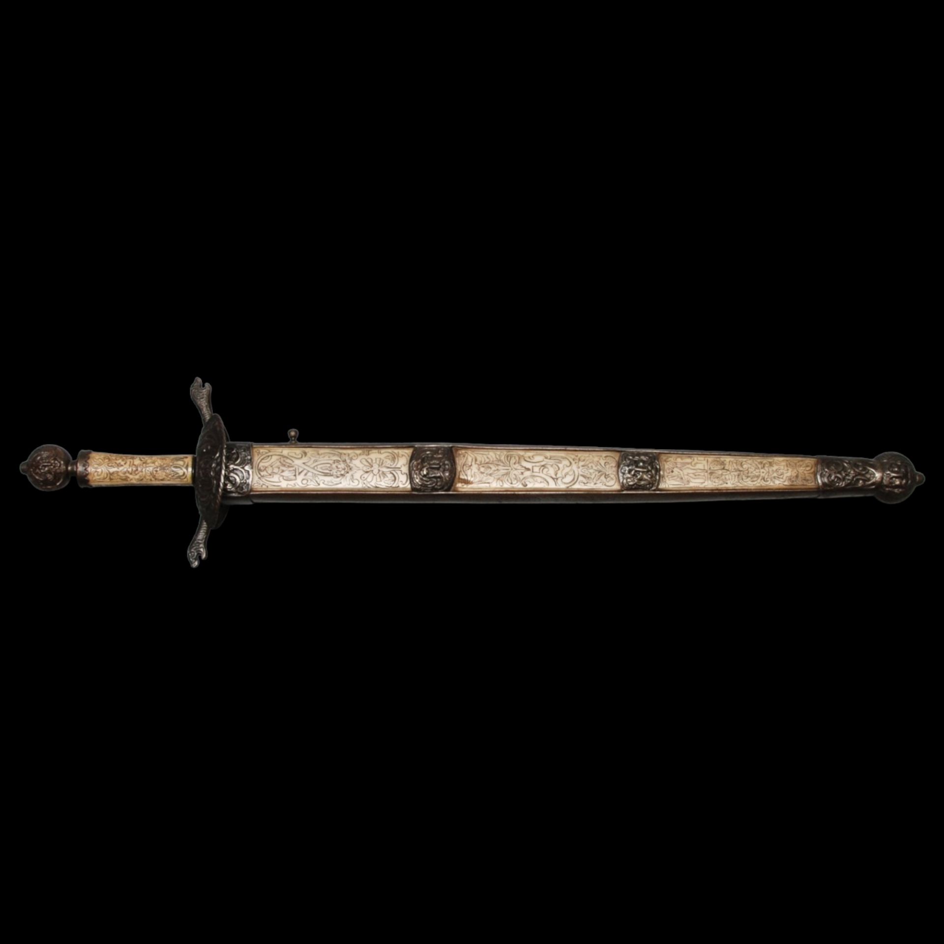 A Italian ceremonial dagger. 18 century. - Image 2 of 16