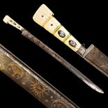 A very rare yatagan made in Greece in the last quarter of the 18th century, with a Solingen blade.