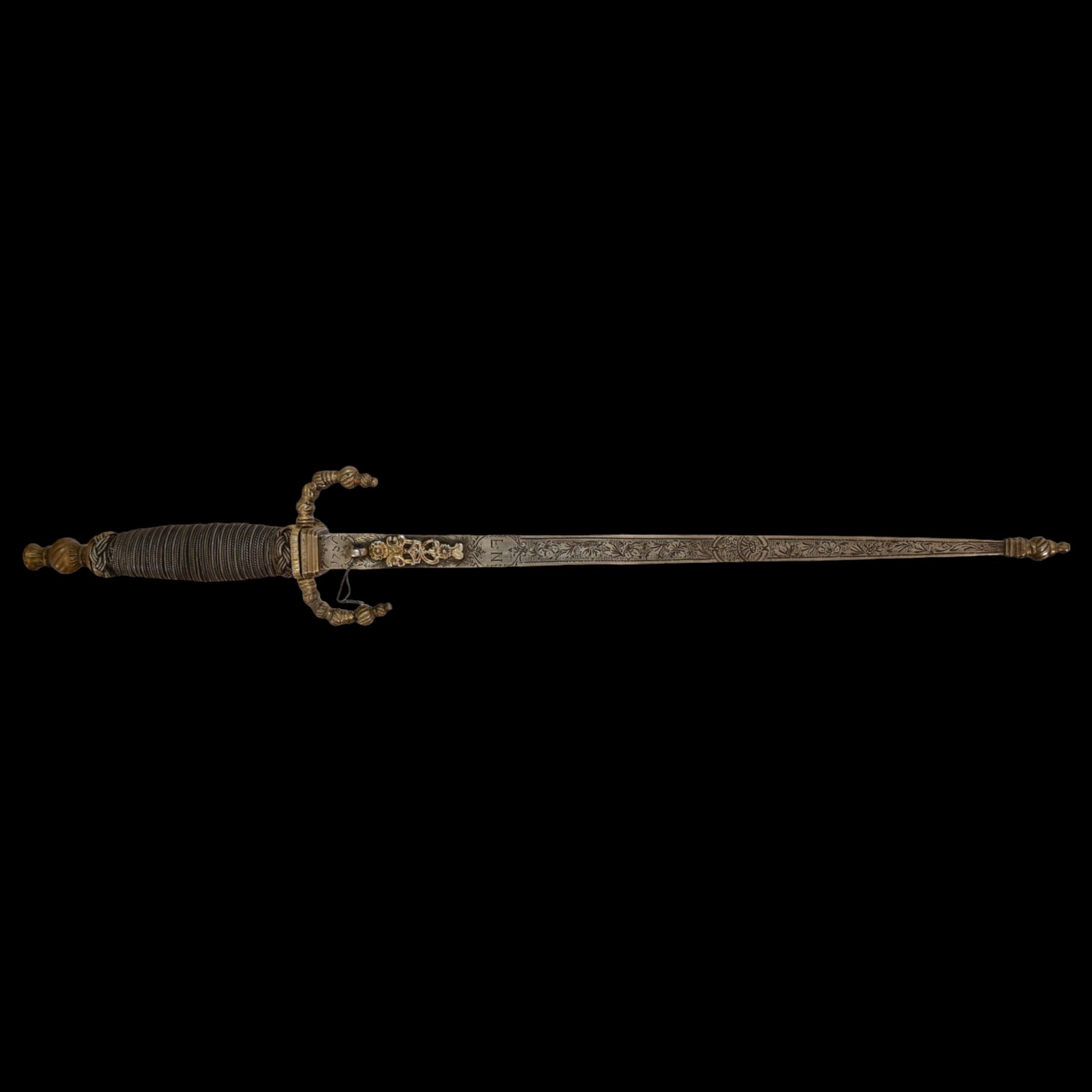 Rare Venetian Dagger, Schiavona, silver hilt and scabbard, Early 18th century. - Image 4 of 25