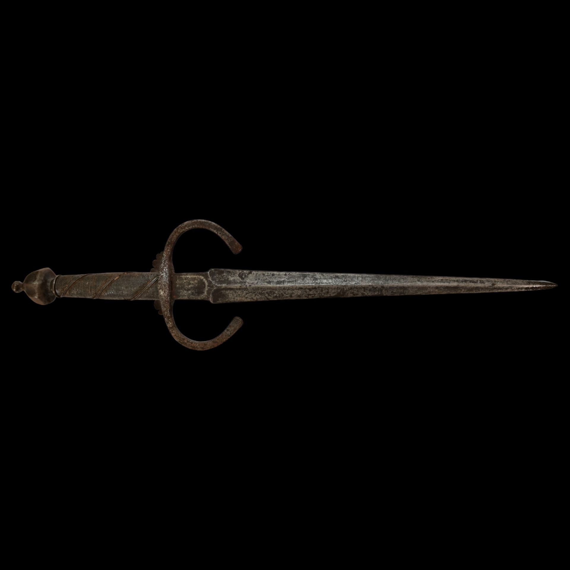 A LARGE ITALIAN LEFT HAND DAGGER, 17TH CENTURY. - Image 3 of 9