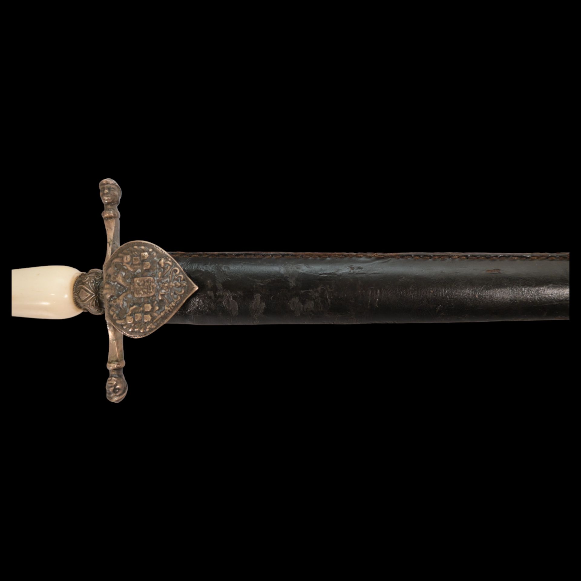 A Hunting bayonet with silver fittings, Russian Empire, second half of the 19th century. - Bild 5 aus 30