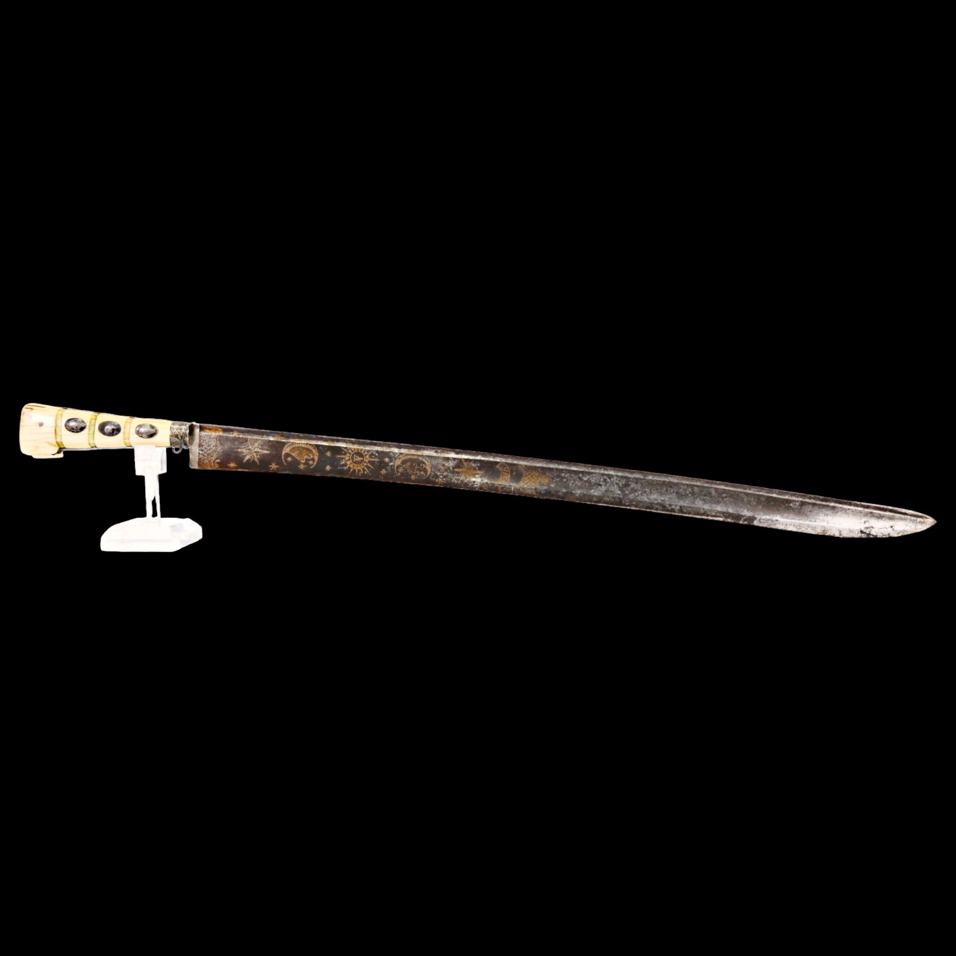 A very rare yatagan made in Greece in the last quarter of the 18th century, with a Solingen blade. - Image 3 of 23