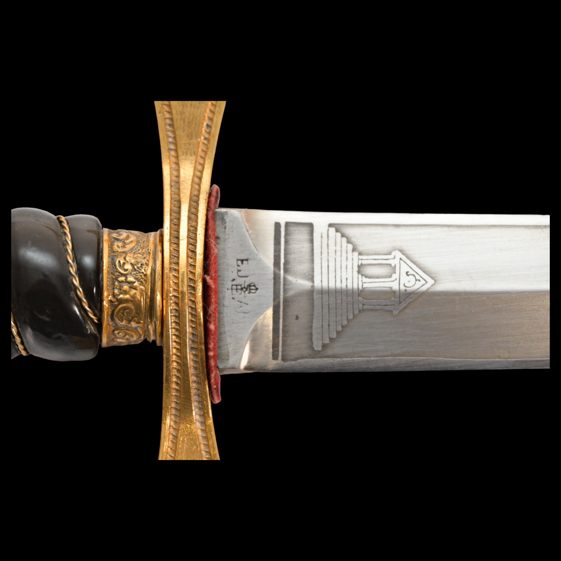 French Masonic ritual dagger. - Image 9 of 14